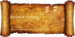 Balent Petra névjegykártya